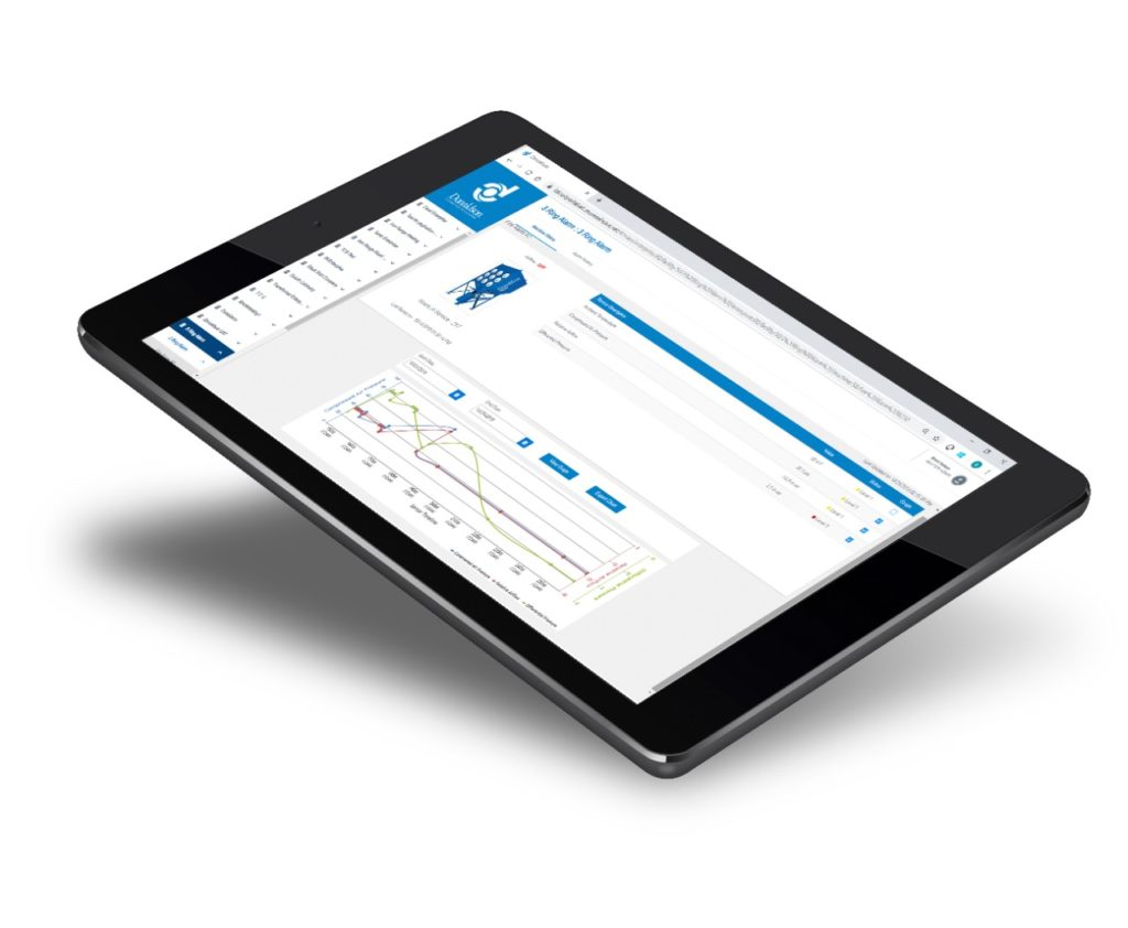 Donaldson iCue system monitoring on a tablet - Predictive Maintenance | Capt-Air