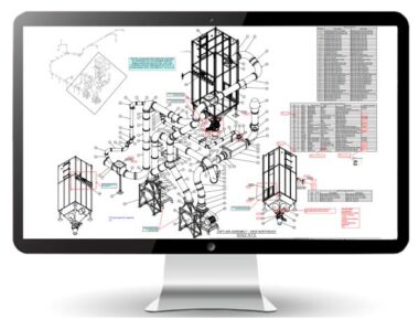 Industrial engineering drawing in CAD | CAPT-AIR