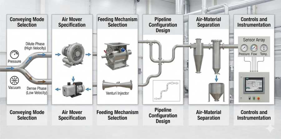 Key engineered elements in custom pneumatic conveyors | CAPT-AIR